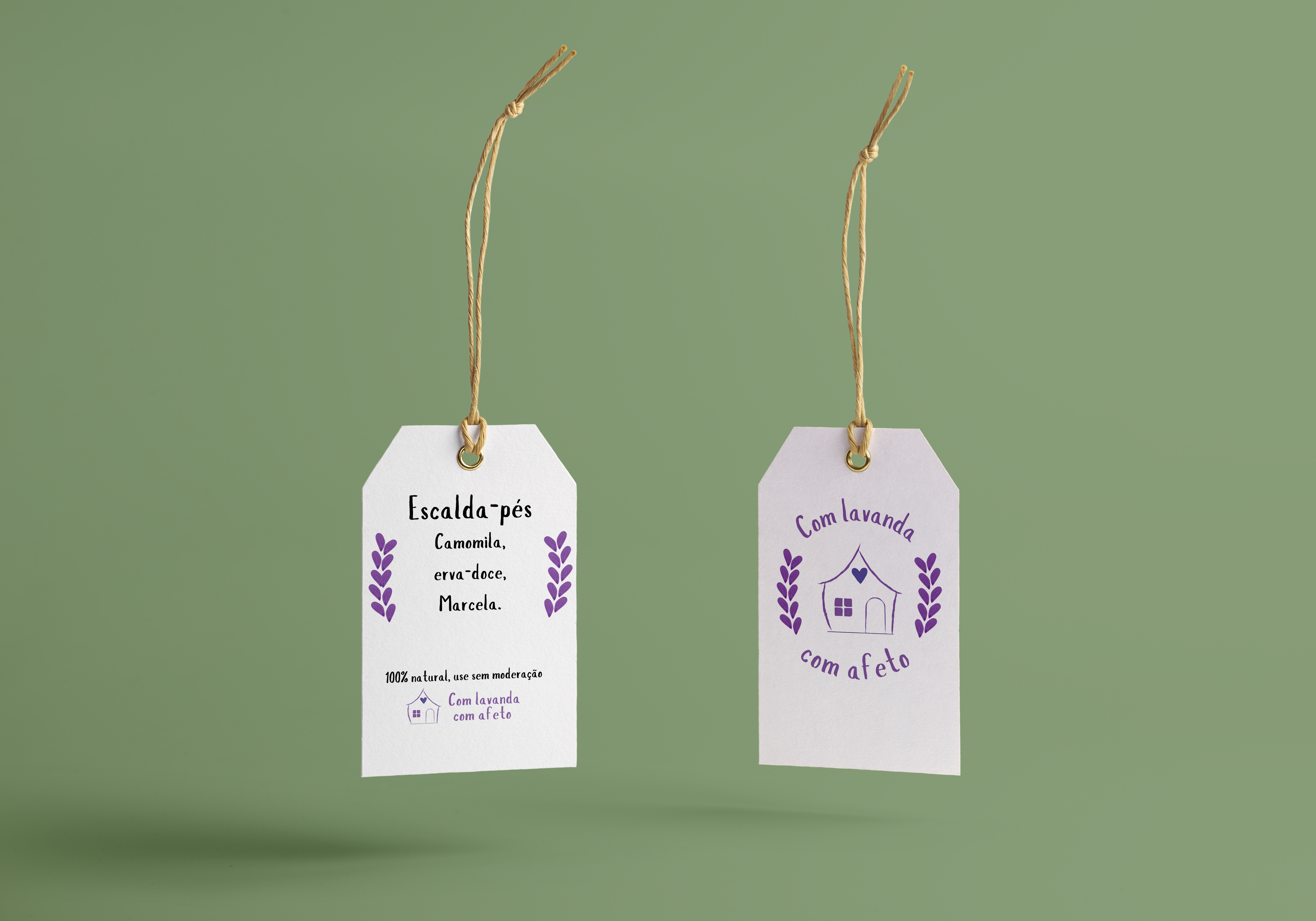 Tag de produto Com Lavanda